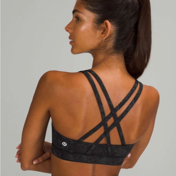 LULULEMON ENERGY BRA sports bra black size 4 - Picture 2 of 5